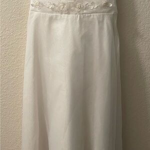 Bonnie Jean 10 white first communion dress satin fabric, A-line silhouette, nwot